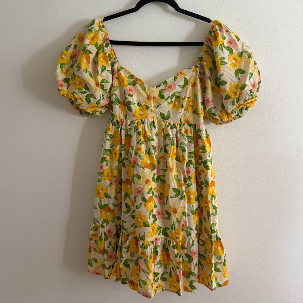 &merci Puff Sleeve Mini Dress Size S